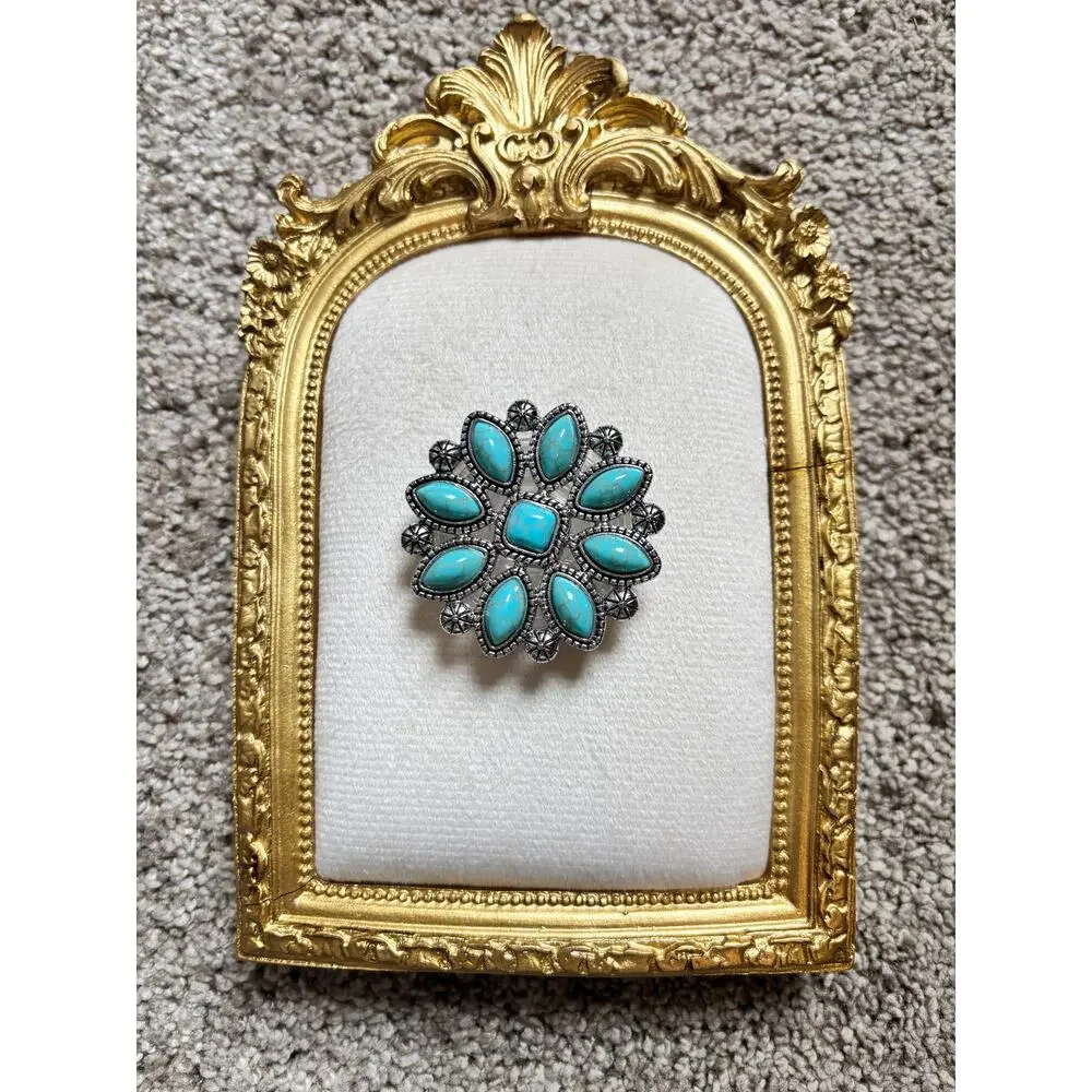 Western Turquoise Phone Grip PopSocket Floral Boho Cowgirl Phone Holder NWOT
